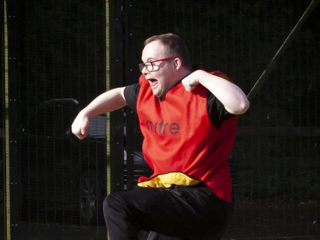 Another goal celebration in style at last week's Peace Games, which took place at Foyle Arena.