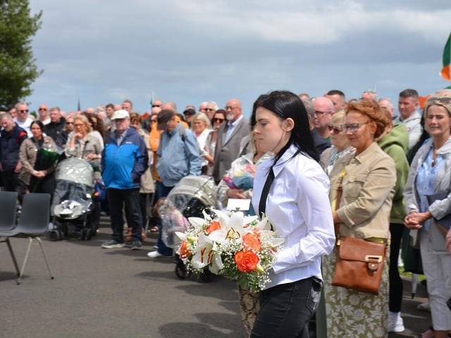 People gathered in Derry for the annual Volunteers Sunday commemoration in Derry. Photo: Charlie McMenamin.