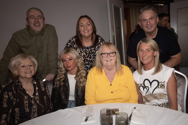 Saoirse Doherty pictured with her family at Friday evening's event.