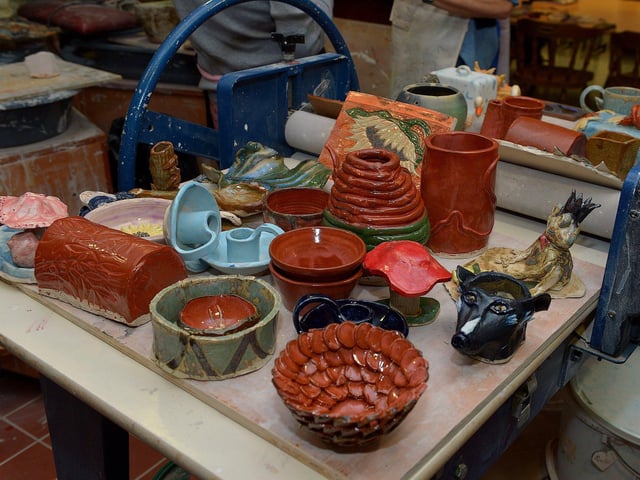 Artistic creations from the ceramics class at Eden Arts Place. Photo: George Sweeney. DER2313GS – 19