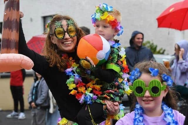 Participants pictured in the Clonmany Festival Parade last year. Photo: George Sweeney