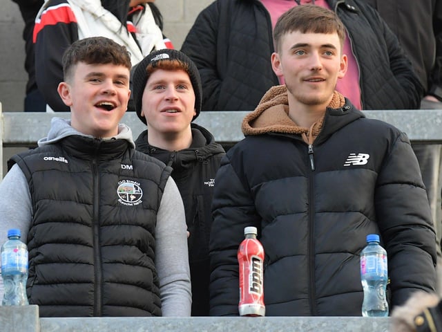 Fans in Celtic Park for the Derry v Monaghan game on Saturday. Photo: George Sweeney
