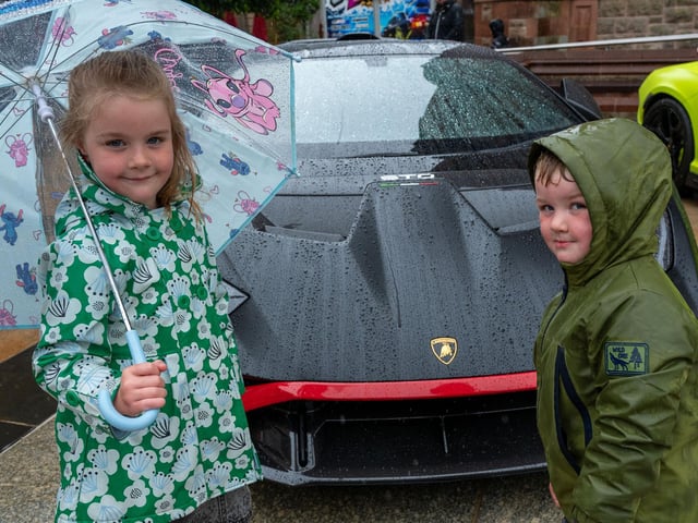 Kaica Kason Connor Deery from Rosemount. Derry City and Strabane District Council Mayor, Councillor Lilian Seenoi-Barr has hosted Supercar Saturday in Guildhall Square to raise money for the Mayoral Charity Bud Club. The event attracted car enthusiasts and owners from across the region to support aid the local charity. Picture Martin McKeown. 24.05.25