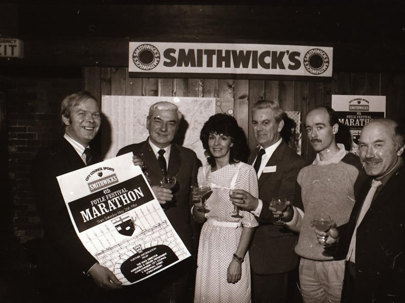 Smithwicks launch Foyle marathon at Everglades Hotel.