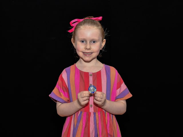 Clara Kerr was placed second in P3 Children’s Verse at Feis Dhoire Cholmcille. Photo: George Sweeney