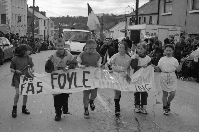 The St. Patrick's Day parade in Moville in 1998.