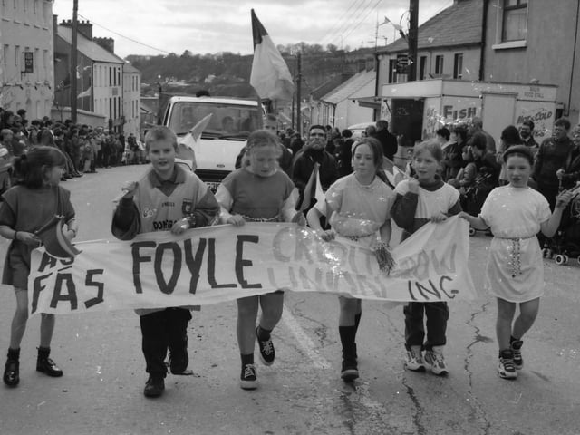The St. Patrick's Day parade in Moville in 1998.