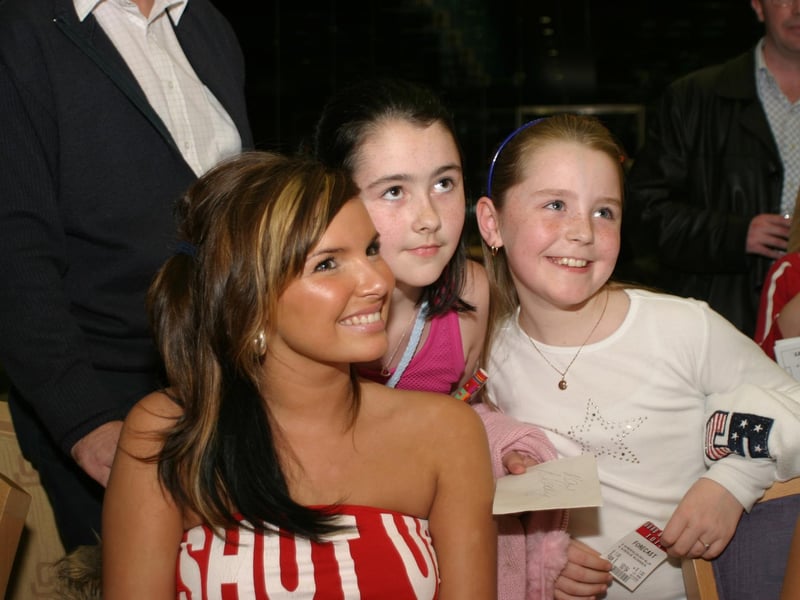 Derry people meeting Nadine Coyle and her family at the Lifford Races in October 2003