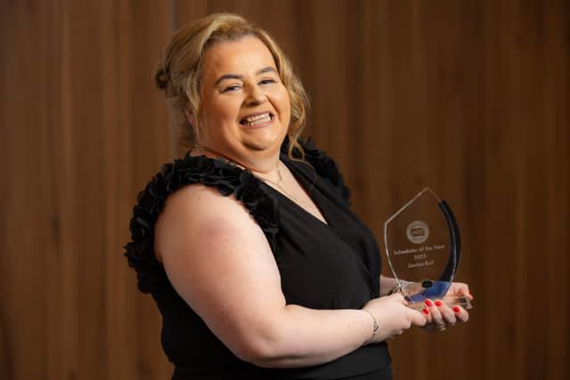 Connected Health employee Louise Bell has been named ‘Scheduler of the Year 2023’ at the Home and Community Care Ireland (HCCI) Home Care awards, supported by First Ireland. Naoise Culhane Photography.