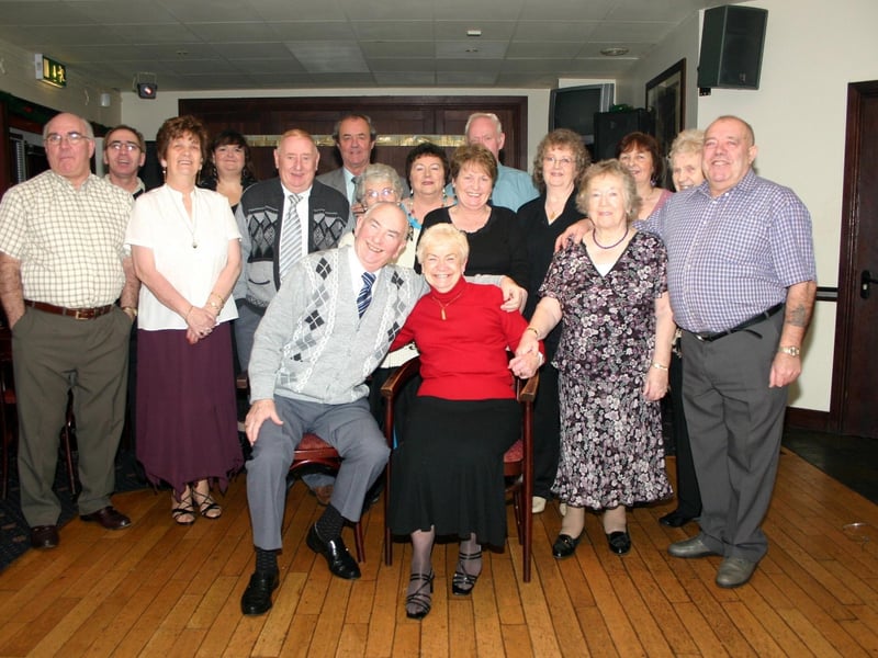 Sally and Eddie O Donnell pictured with a group of friends at the Celebrations. 1981/dd : .