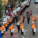 A previous parade by the Michelburne Parent Club of the Apprentice Boys of Derry makes it's way up Carlisle Road. INLS3913-119KM