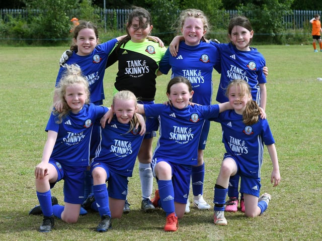 The Buncrana Hearts girls under-9's team at Wilton Park.