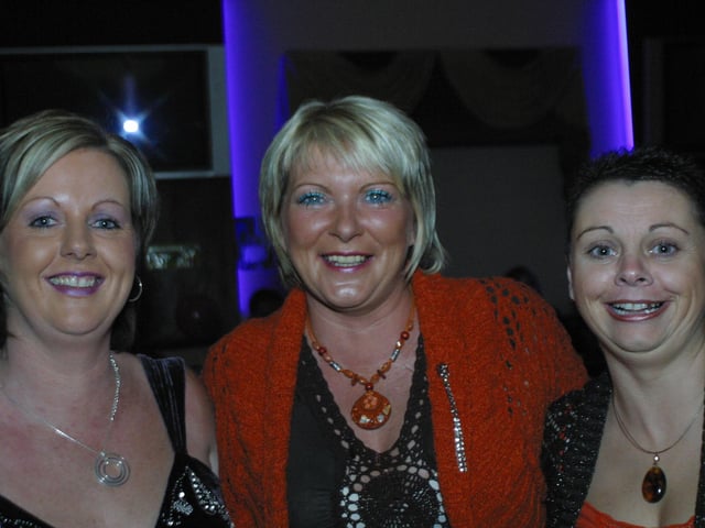 Anita with best friends Elaine and Agnes meeting up at the party. 159dd