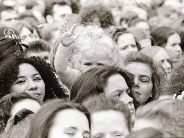 Young people enjoying the BBC Radio 1 roadshow when it visited Derry in the summer of 1993.