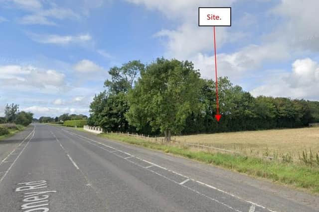 View of application site from the Old Clooney Road.