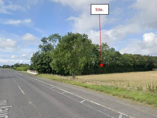 View of application site from the Old Clooney Road.
