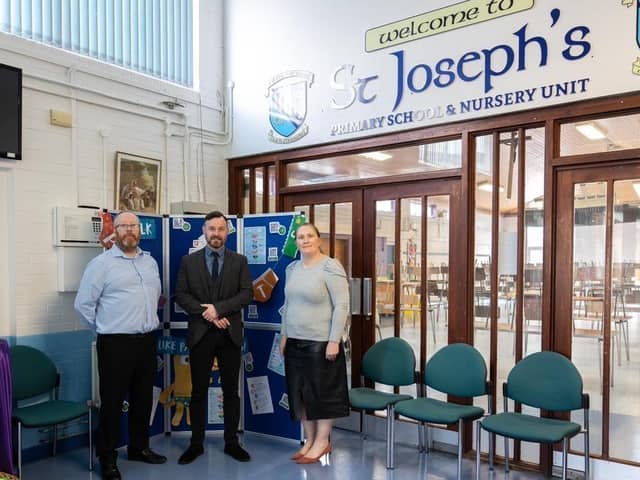 Michael Kelly (Education Authority), Michael Doran (VP, St. Joseph’s Primary School), Detective Superintendent Lindsay Fisher