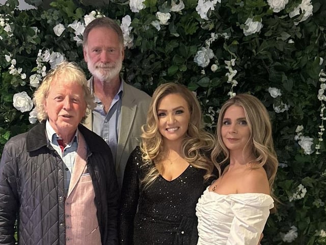 Rev David Latimer, Dr Brown, Roisin Rosborough and Emma May.