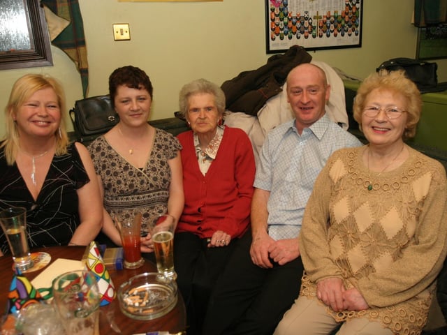 Party celebrations back in 2004: Dominic McDaid.