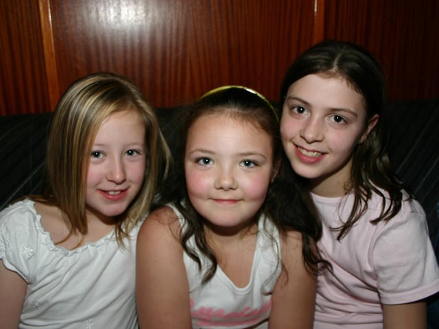 Birthday Girl Nicole Clarke centre with friends Shannon Friel and Coleen Dunne 4857dd : Parties and celebrations in April 2005.