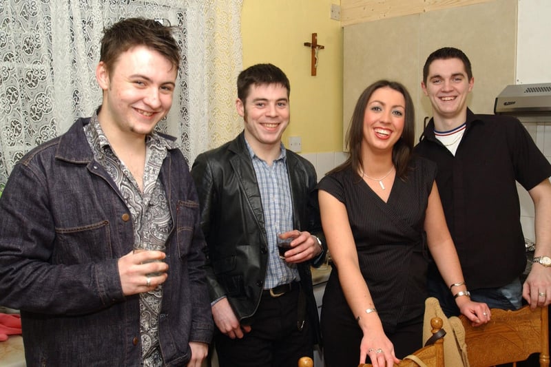 Caireen McPhilips, with her friends who celebrated her 21st birthday party. Included are, Stephen Boyle, Patrick Smith and Jaymie Doherty.