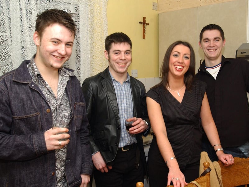 Caireen McPhilips, with her friends who celebrated her 21st birthday party. Included are, Stephen Boyle, Patrick Smith and Jaymie Doherty. 