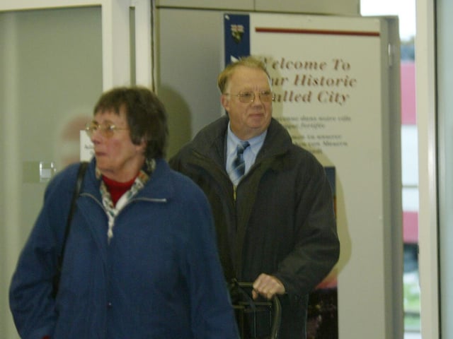 Passengers arriving at City of Derry Airport yesterday to spend Christmas with family and friends in the North West. (2312JB35)