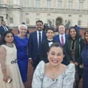Jonah Atos and colleagues at a reception with the King. Picture: Western Trust