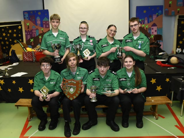 St John Ambulance Northlands Unit Award Winners pictured at their annual presentation night.
