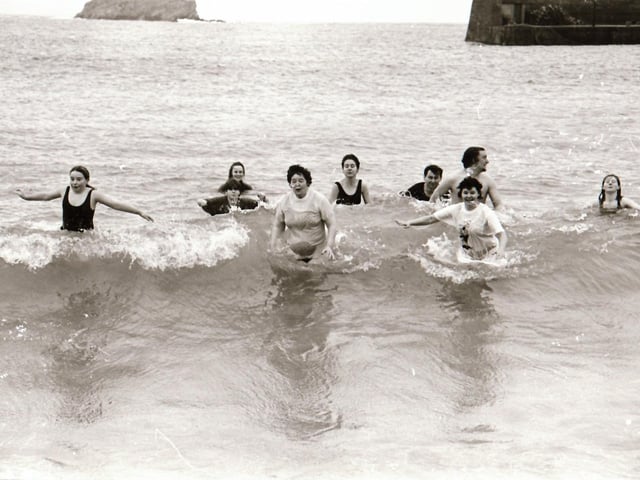Taking a cold dip at Malin Head during Christmas Day, back in December 1994.