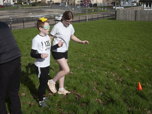 Children from the Fountain PS taking part in their first Obstacle Challenge on Thursday.