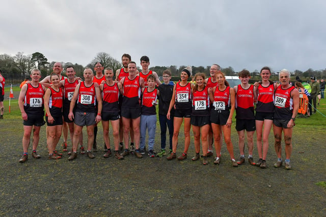 Some of the City of Derry Spartans who took part in the Derry Cross Country races at Thornhill College. Photo: George Sweeney