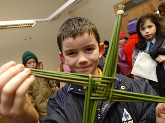 Gareth Kelly with his St Brigid's Cross.