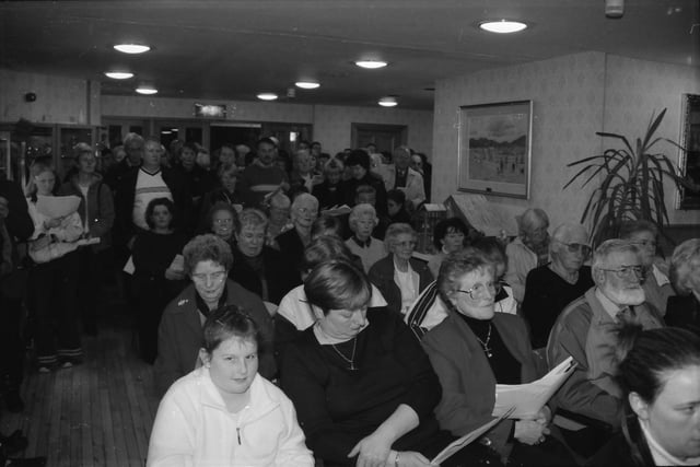 Guests gathered at the Foyle Hospice to remember loved ones at Christmas in 2000.