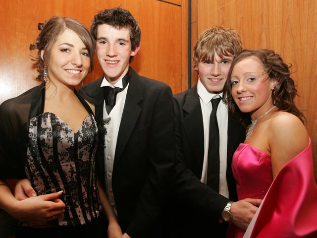 Jenny McCallion and escort James Moran with friends Andrew McDermott and Laura McCann. (2911JB07)