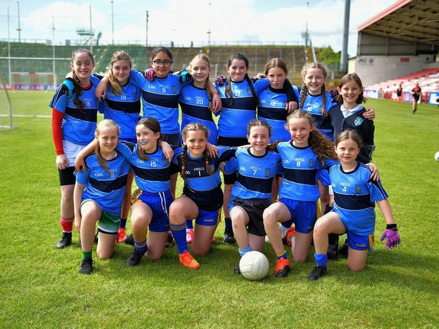 Hollybush Primary School at last week's Tower Cup Girls' Finals day. Photo: George Sweeney. DER2321GS – 141