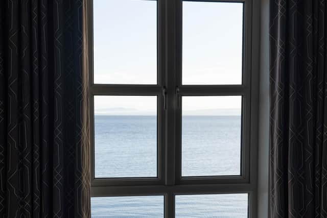 The Redcastle Oceanfront Gold & Spa Hotel's seafront room boast a wonderful view over Lough Foyle.