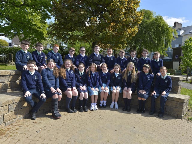 Mrs C. Doherty's P7 class at Long Tower Primary School.
