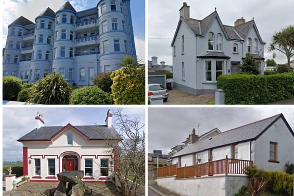 These properties all have scenic views of Northern Ireland's coastline.  Google maps