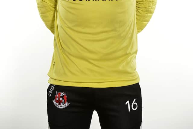 Derry City's new goalkeeping coach Michael Dougherty pictured in his Crusaders strip ahead of the 2016/17 season. Picture by Stephen Hamilton/Presseye