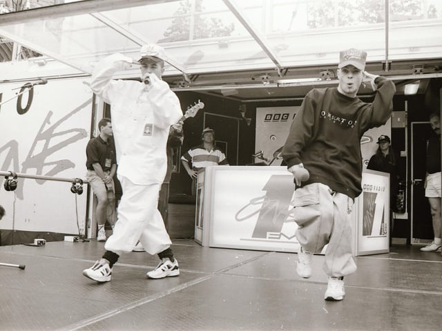 East 17 performing in Derry.