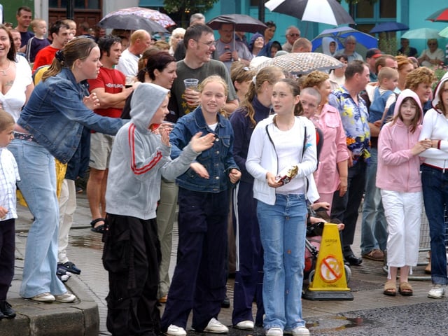 Spectators at the Buncrana Music Festival.