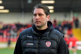 ​Derry City gaffer Ruaidhrí Higgins is likely to watch their Europa Conference League opponents HB Torshavn in action soon. Picture by George Sweeney