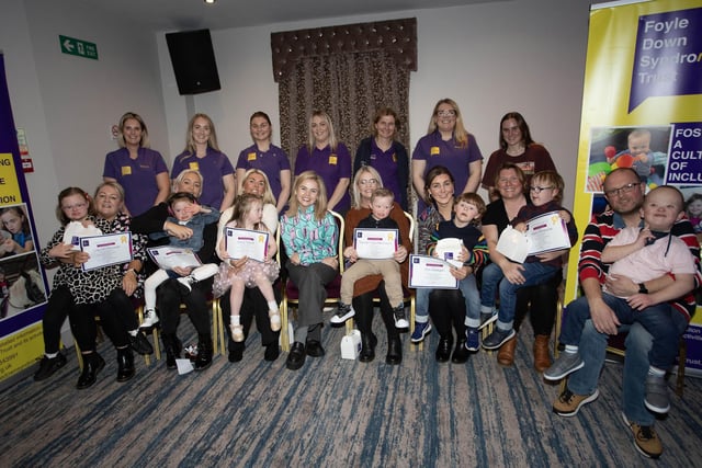 Members of the 4-7 years old group pictured after collecting their awards from Derry Girls star Saoirse Monica Jackon on Tuesday night.