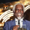 Billy Ocean holds up his Lifetime achievment Award during the Radio Regenbogen Award 2015 at Europapark in Rust, Germany.  (Photo by Andreas Rentz/Getty Images for Skoda)
