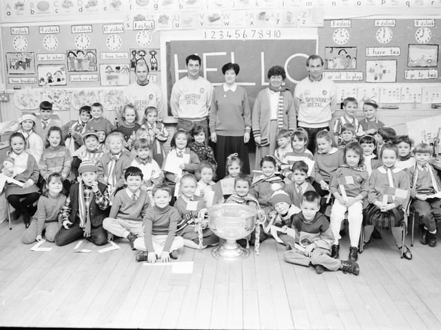 Sam Maguire Cup at St. Eugene's.