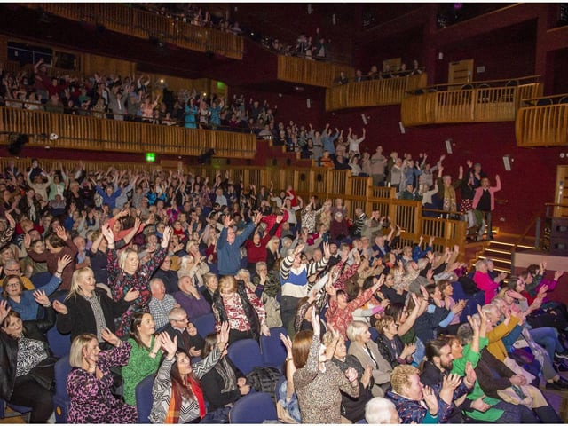 A packed Millennium Forum where a huge crowd enjoyed the show