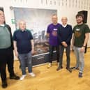 Tony O'Doherty pictured with Gerry Duddy and Nucker Tierney, Gareth Stewart, Feile Director and Ruairi Campbell, film producer, after Saturday's premiere. (Photos: Jim McCafferty Photography)