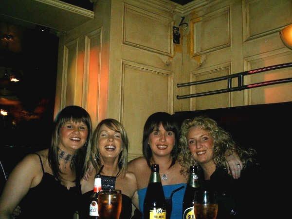 Enjoying a night out at Earth nightclub back in January 2006.