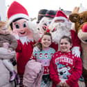 Santa, Elf on the Shelf and Rudolph entertain the children at Foyleside. Gerard Gormley Photography.